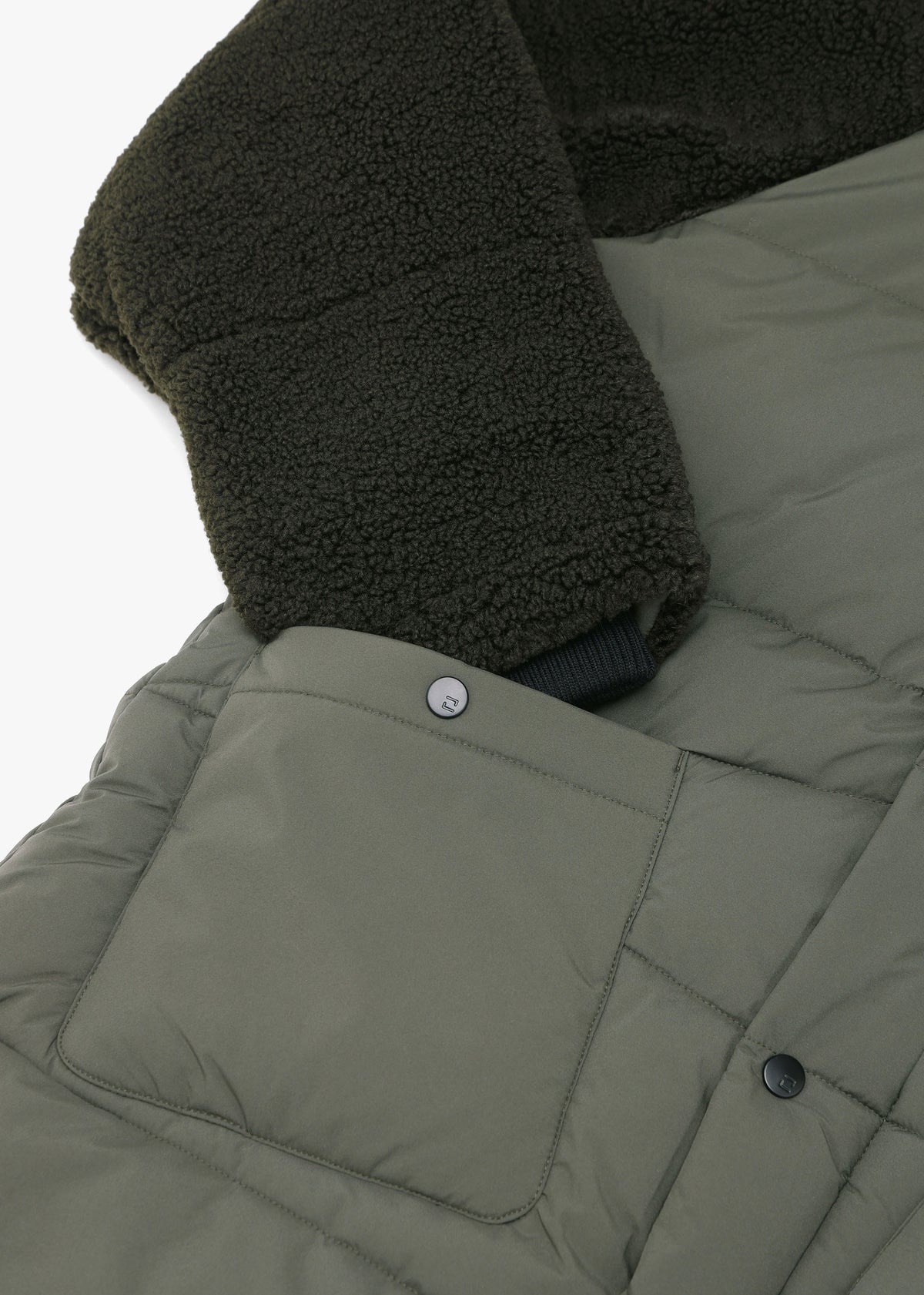 Zhdura Green Hooded Longline Puffa Coat