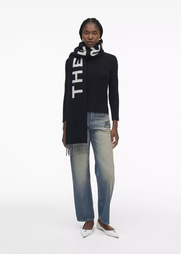 The Scarf Black Wool Scarf