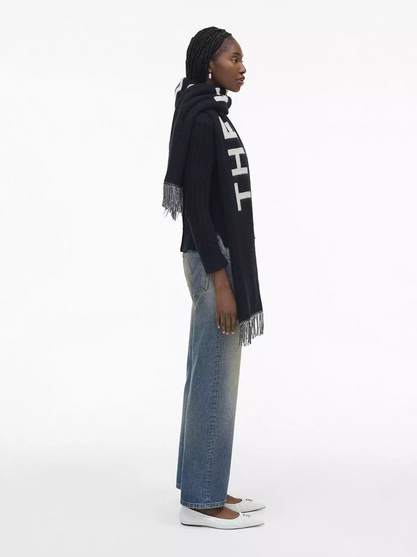 The Scarf Black Wool Scarf