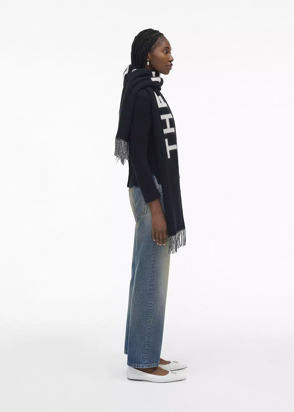 The Scarf Black Wool Scarf