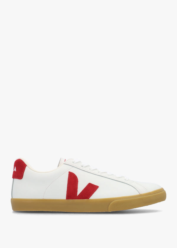 Women's Esplar Logo White Pepper Natural Leather Trainers