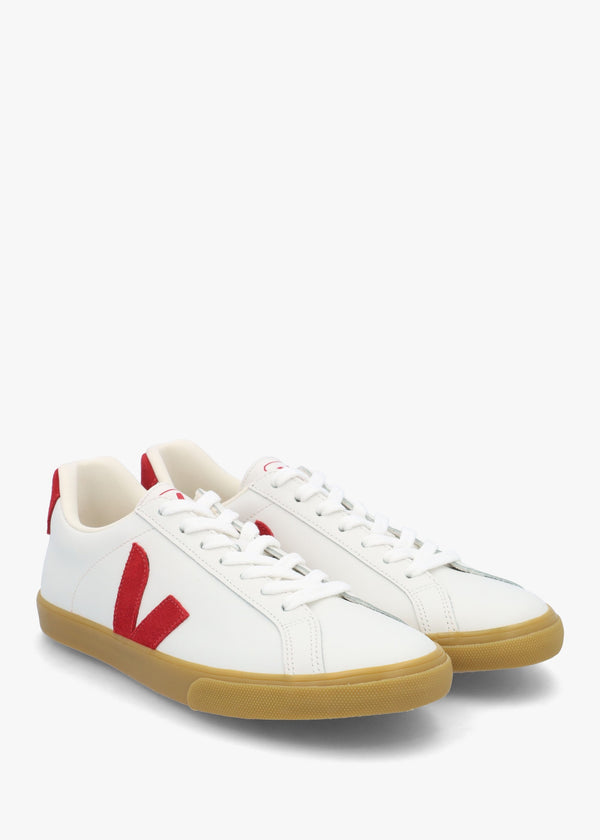 Women's Esplar Logo White Pepper Natural Leather Trainers
