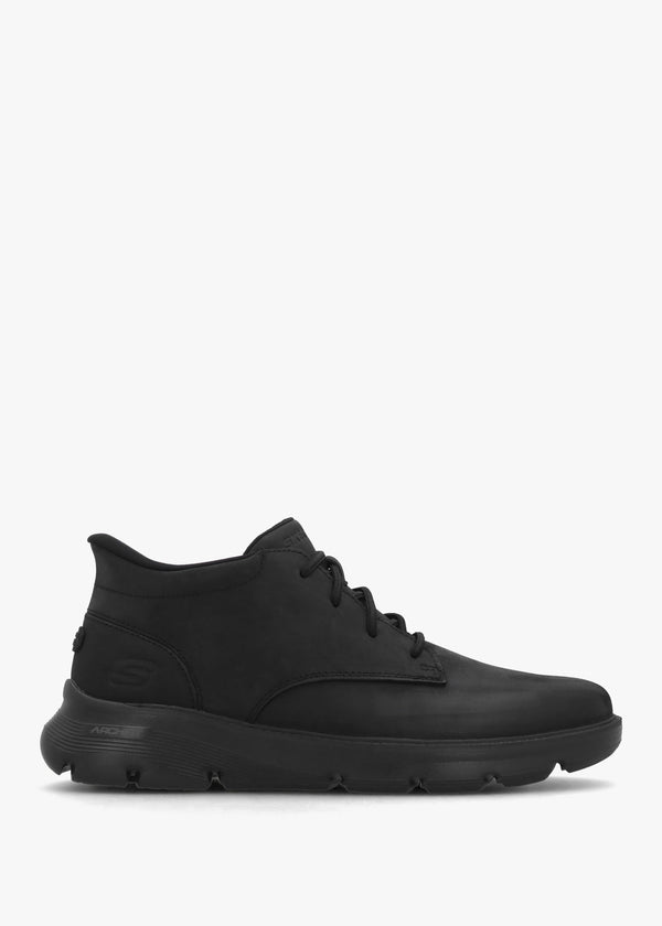 Men’s Arch Fit Garza Black Leather Chukka Boots