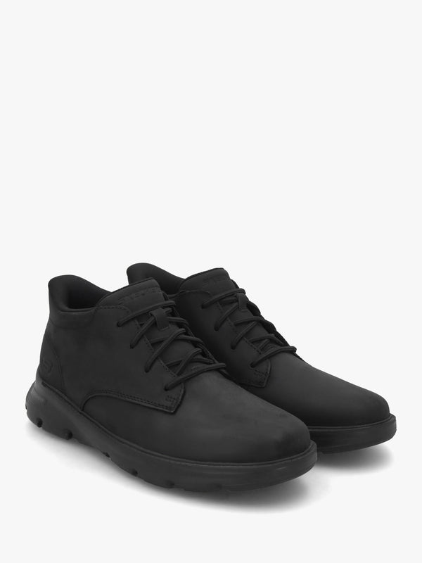 Men’s Arch Fit Garza Black Leather Chukka Boots