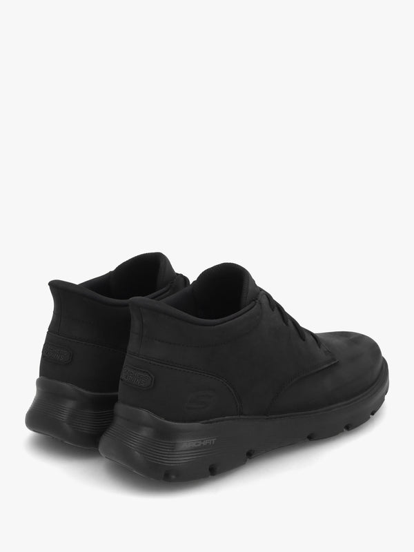 Men’s Arch Fit Garza Black Leather Chukka Boots