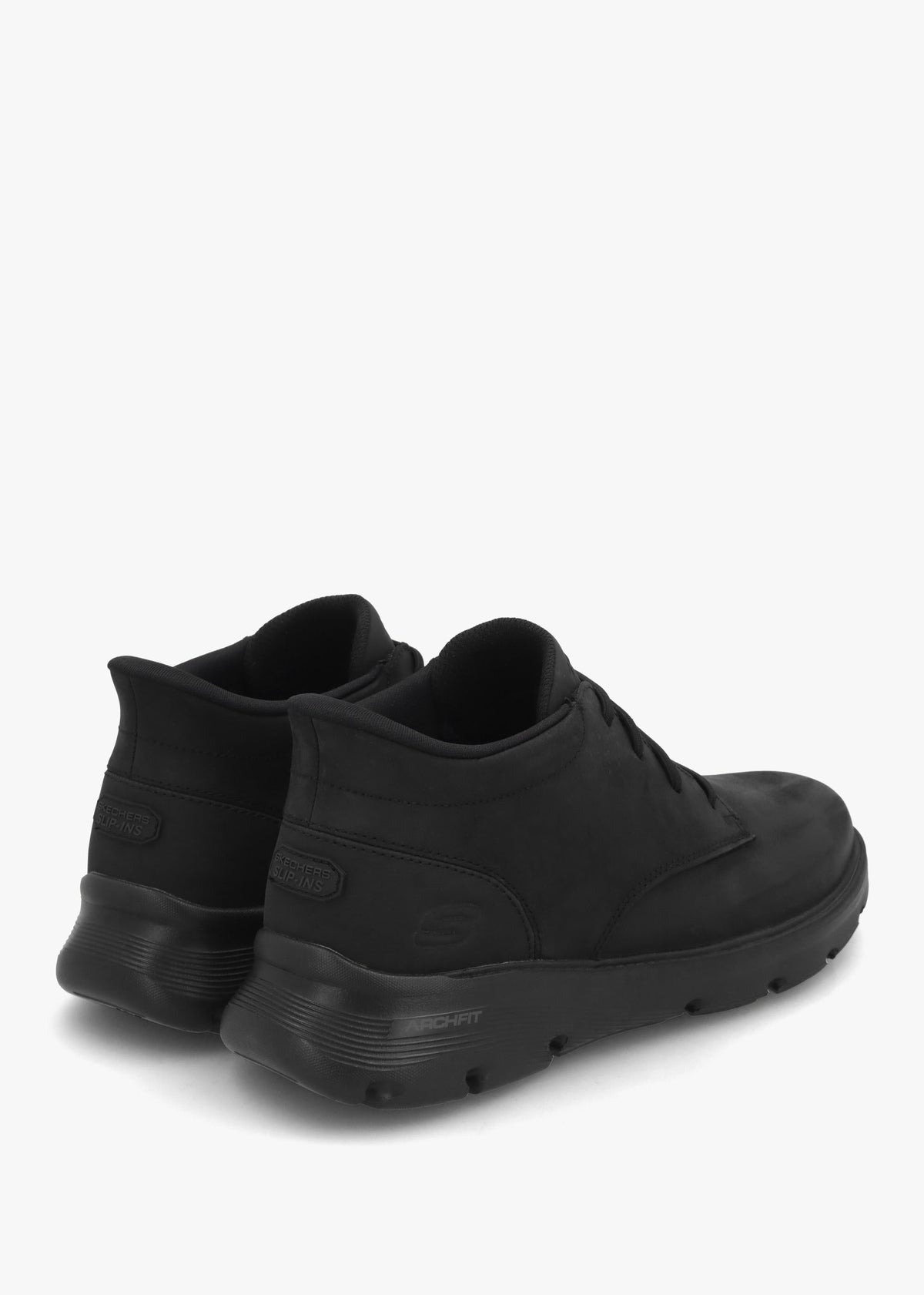 Men’s Arch Fit Garza Black Leather Chukka Boots