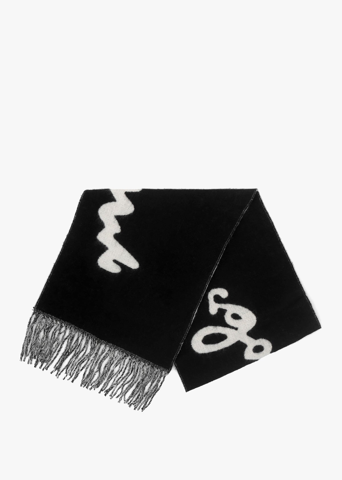 Marc Is Joy Black Wool Scarf