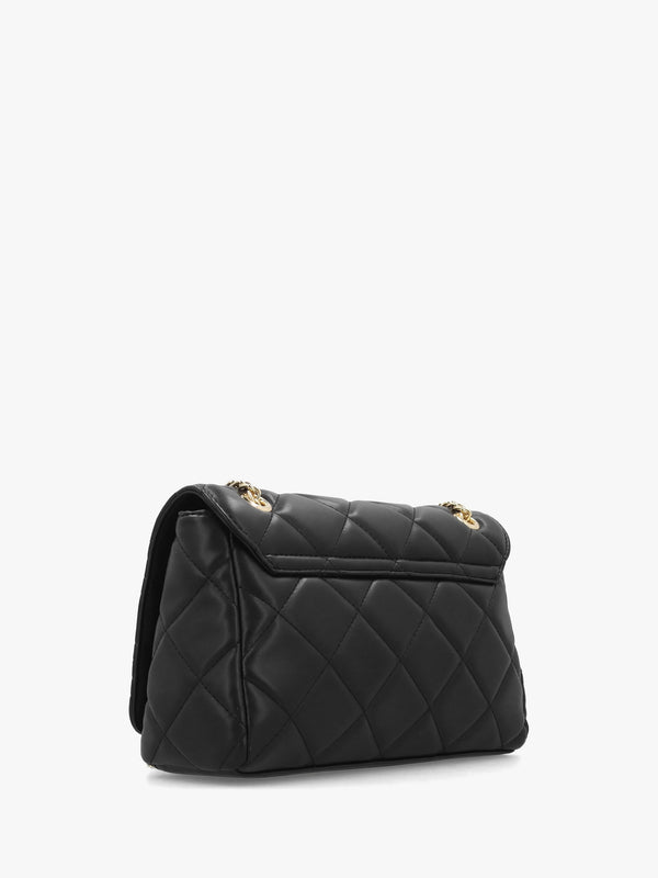 Ada Black Quilted Satchel Bag
