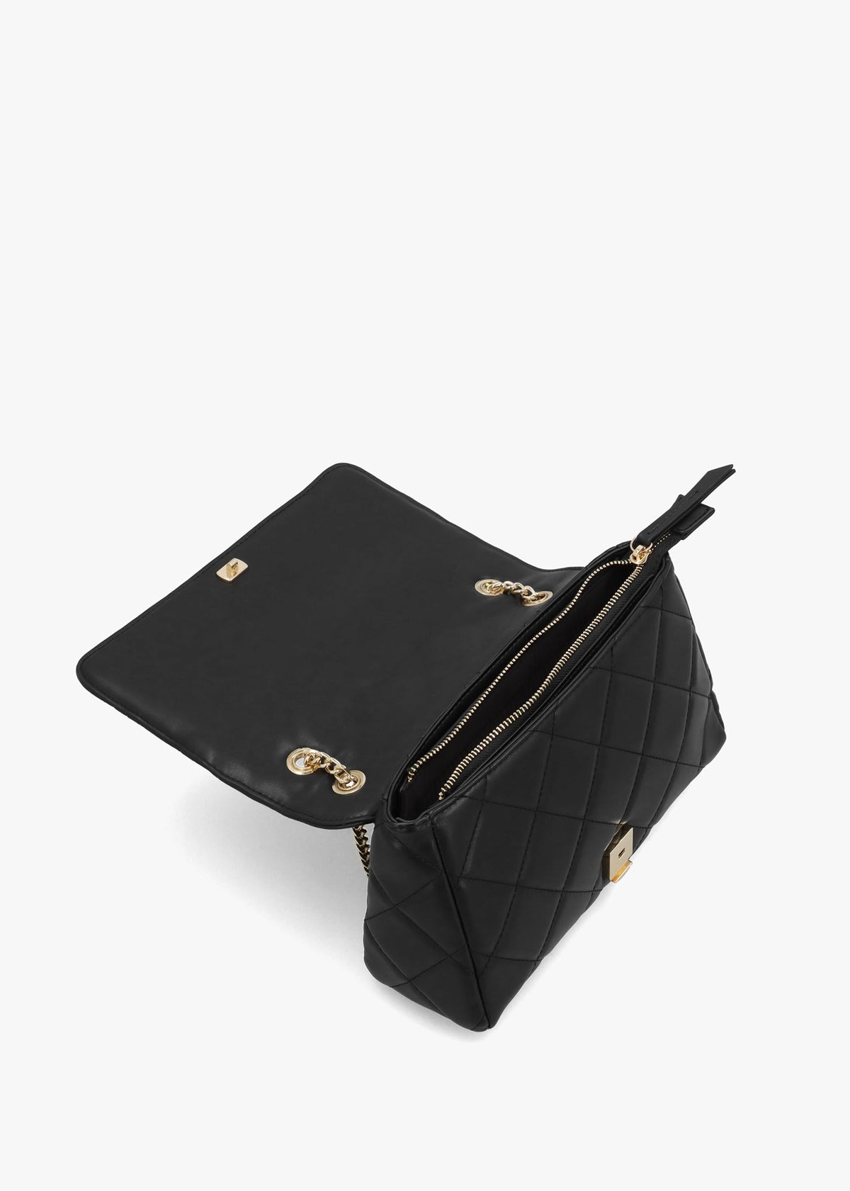 Ada Black Quilted Satchel Bag