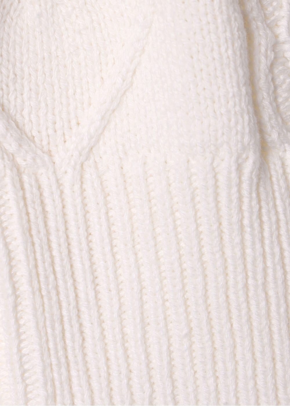 White Cotton Mix Cable Knit Jumper