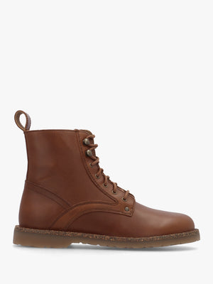 Bryson Natural Leather Cognac Lace Up Ankle Boots