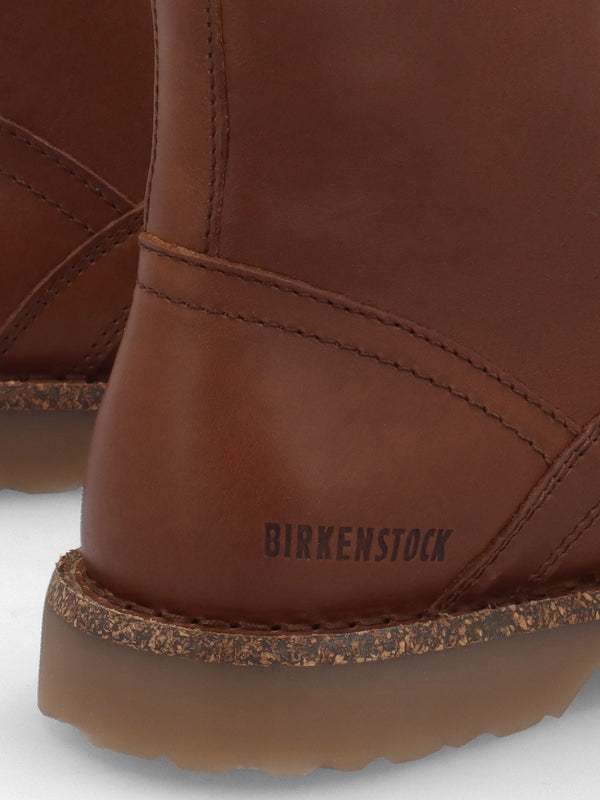 Bryson Natural Leather Cognac Lace Up Ankle Boots
