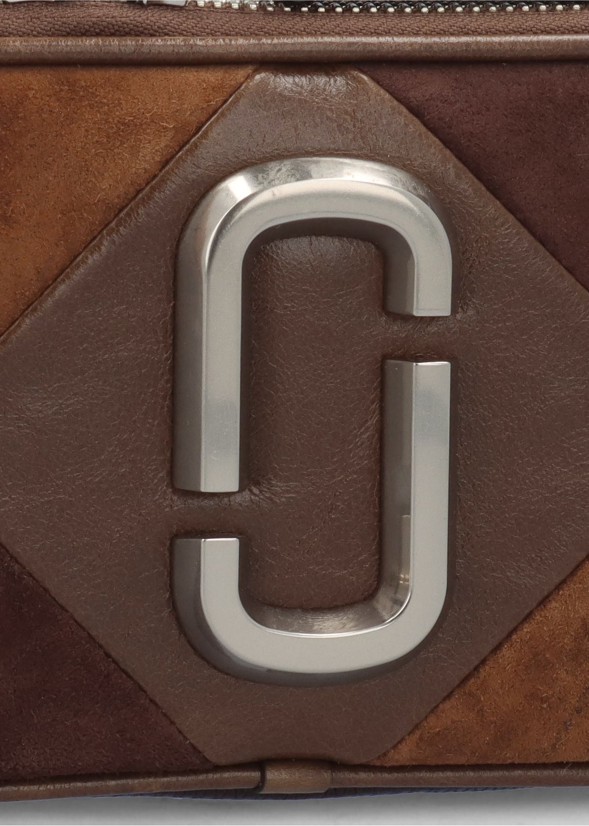 The Quilted Softshot Brown Multi Suede Cross-Body Bag