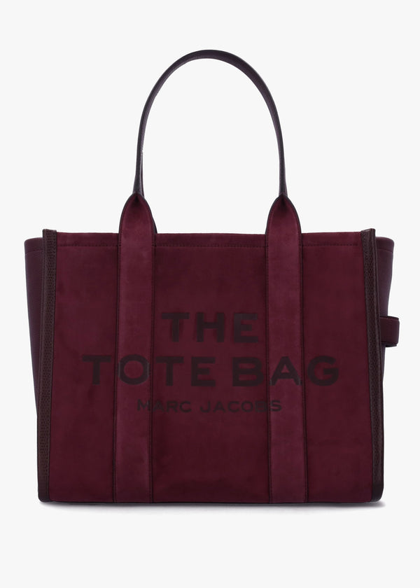 The Suede Large Dark Plum Tote Bag
