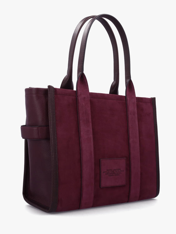 The Suede Large Dark Plum Tote Bag