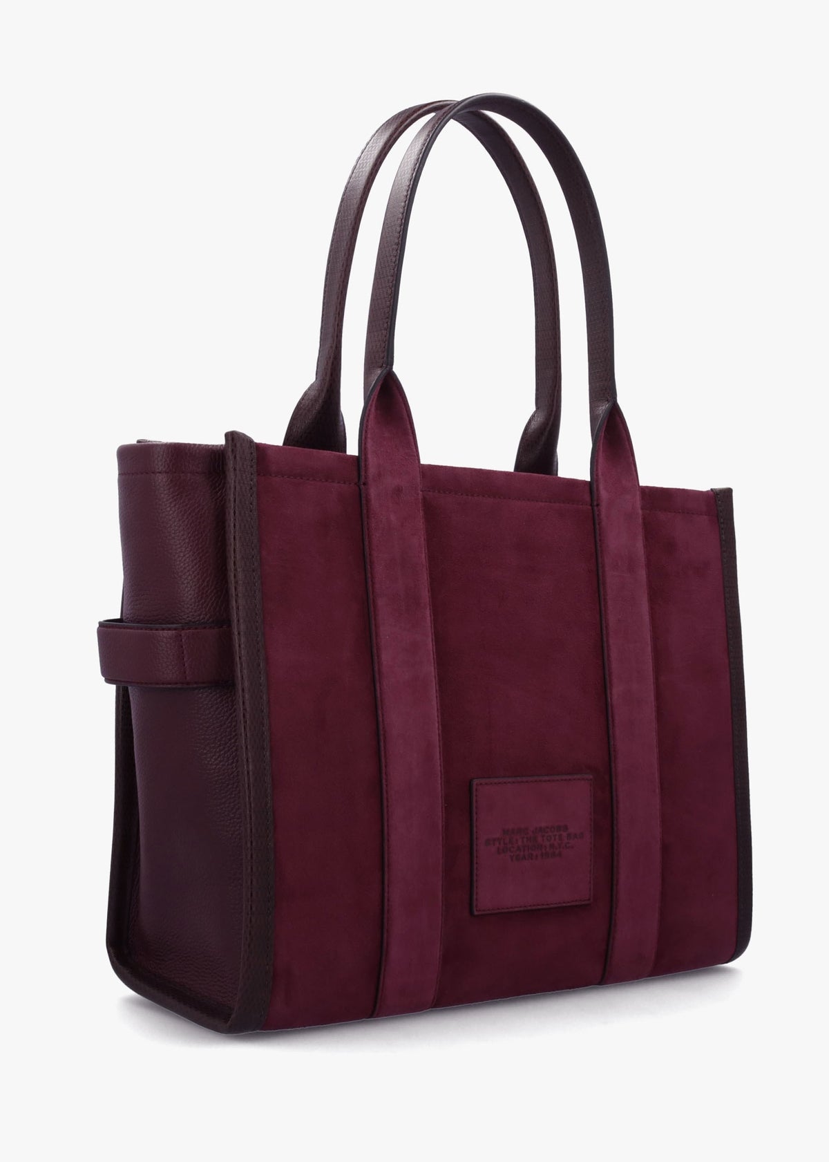 The Suede Large Dark Plum Tote Bag
