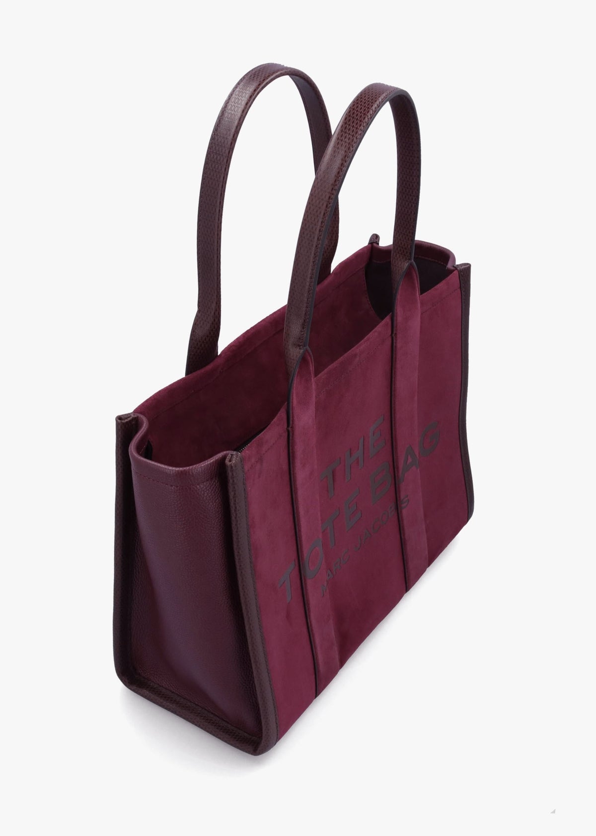 The Suede Large Dark Plum Tote Bag