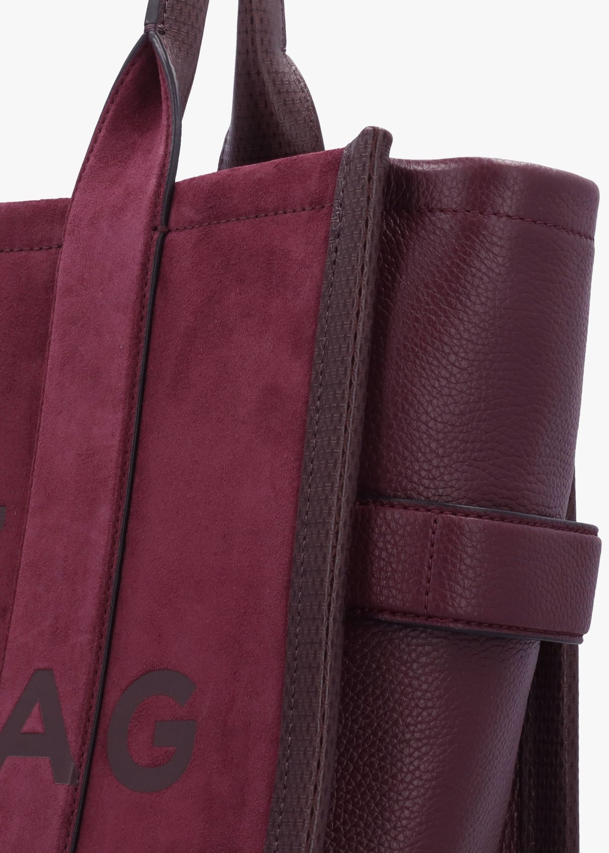 The Suede Large Dark Plum Tote Bag