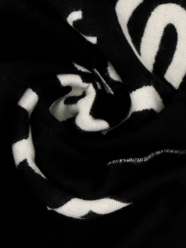 The Scarf Black Wool Scarf