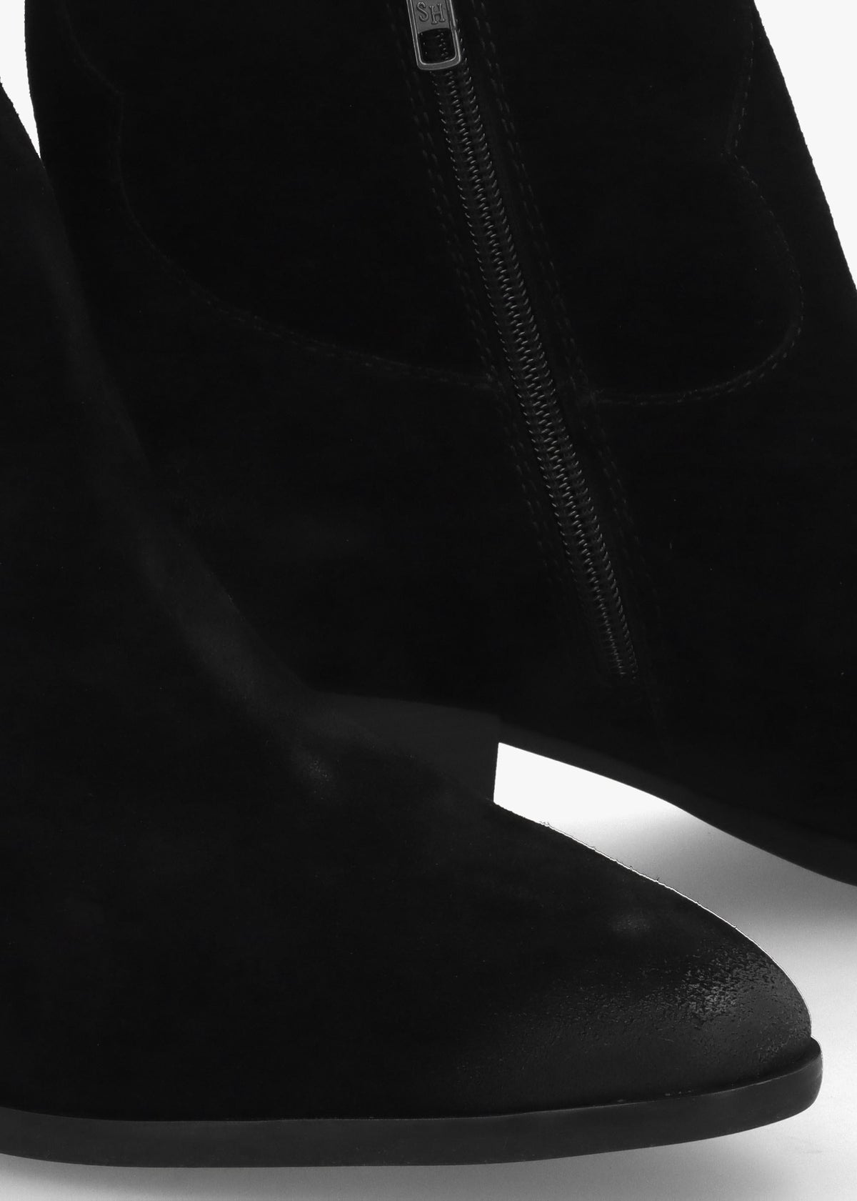 Fame Black Suede Western Ankle Boots