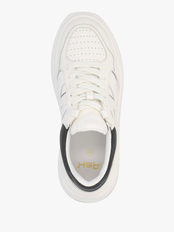 Icone White & Black Leather Logo Chunky Trainers