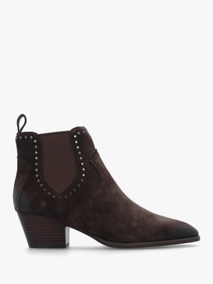 Funk Africa Suede Studded Western Ankle Boots