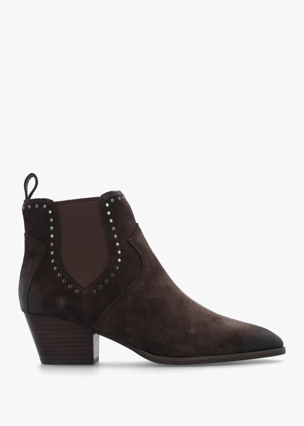 Funk Africa Suede Studded Western Ankle Boots