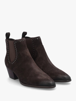 Funk Africa Suede Studded Western Ankle Boots