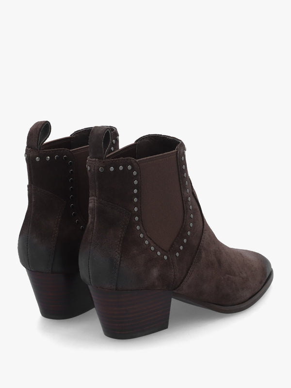Funk Africa Suede Studded Western Ankle Boots