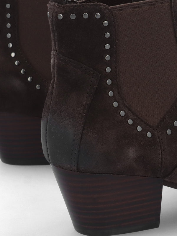 Funk Africa Suede Studded Western Ankle Boots