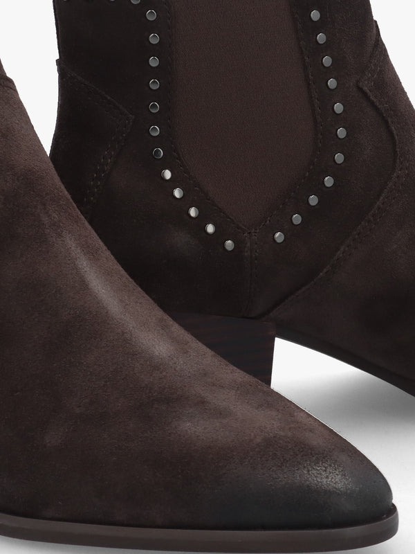 Funk Africa Suede Studded Western Ankle Boots
