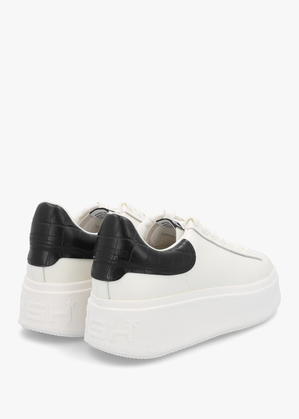 Moby White Black Cocco Lux Leather Trainers