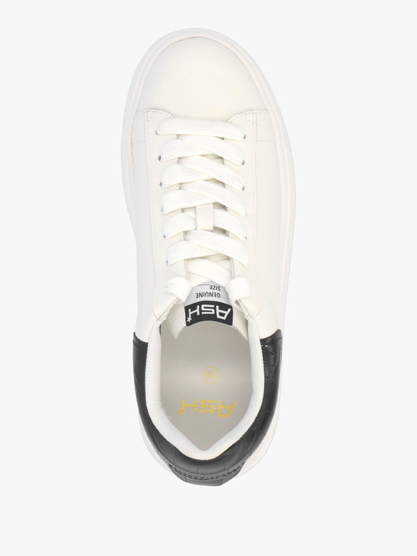 Moby White Black Cocco Lux Leather Trainers