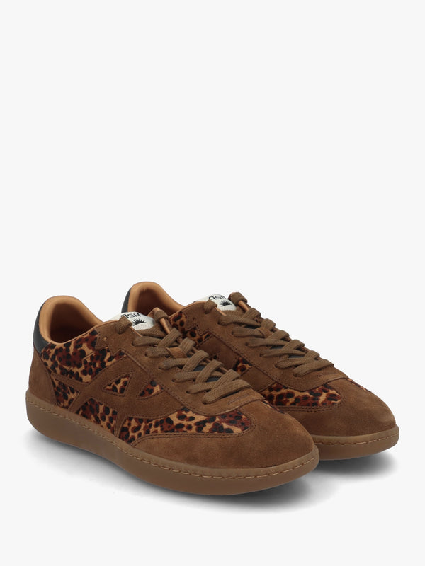 Sunset Leopard Pony Hair & Suede Trainers