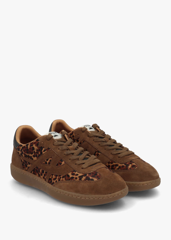 Sunset Leopard Pony Hair & Suede Trainers