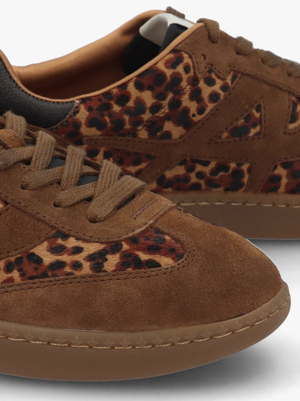 Sunset Leopard Pony Hair & Suede Trainers