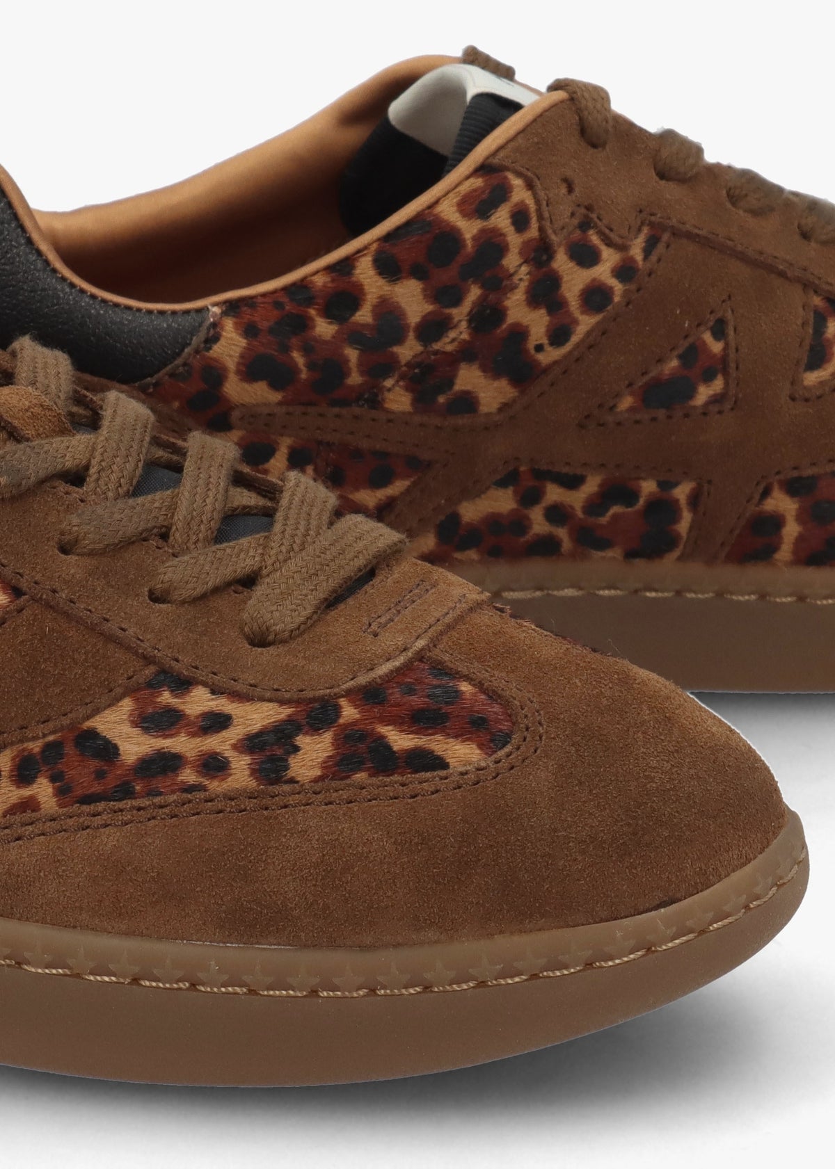 Sunset Leopard Pony Hair & Suede Trainers