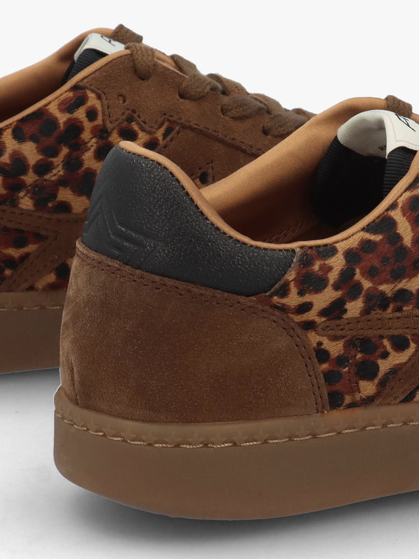 Sunset Leopard Pony Hair & Suede Trainers