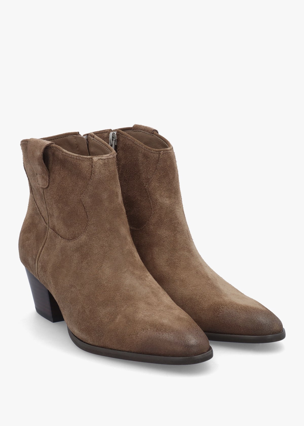 Fame Fandango Suede Western Ankle Boots