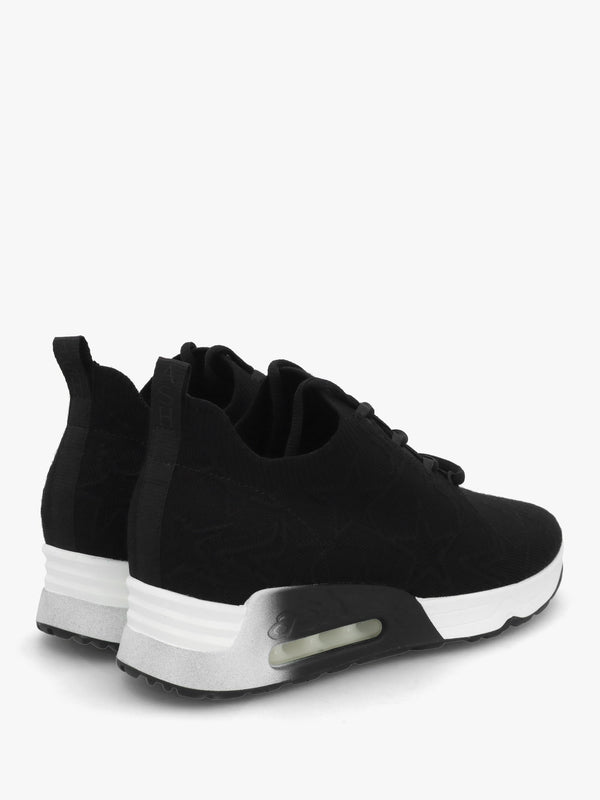 Lucky Star Black Knitted Trainers