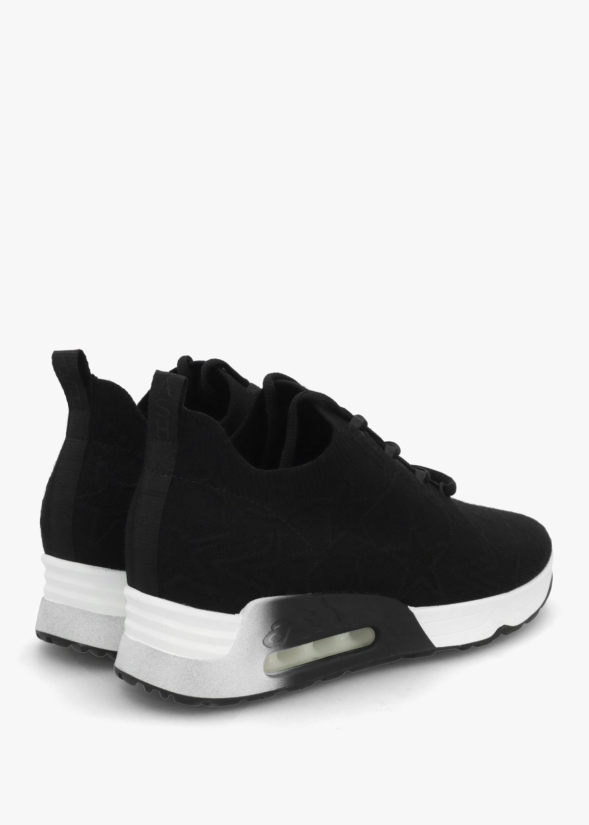Lucky Star Black Knitted Trainers
