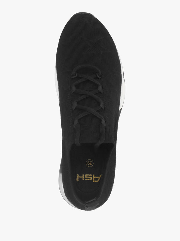 Lucky Star Black Knitted Trainers