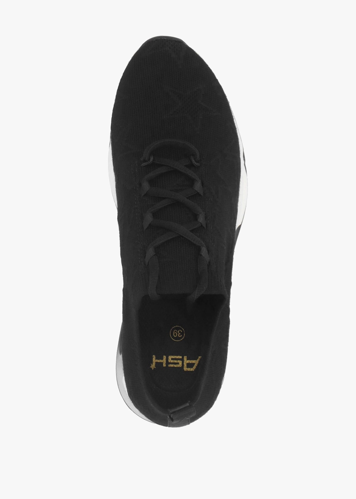 Lucky Star Black Knitted Trainers
