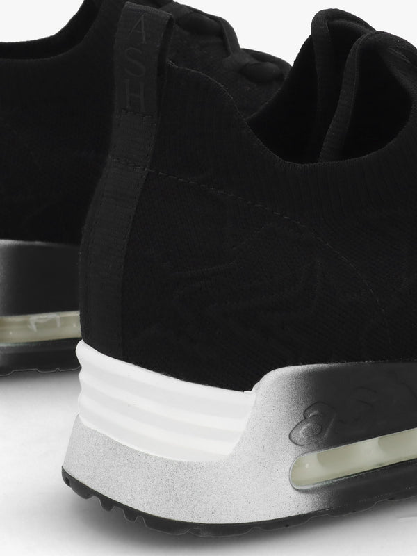 Lucky Star Black Knitted Trainers