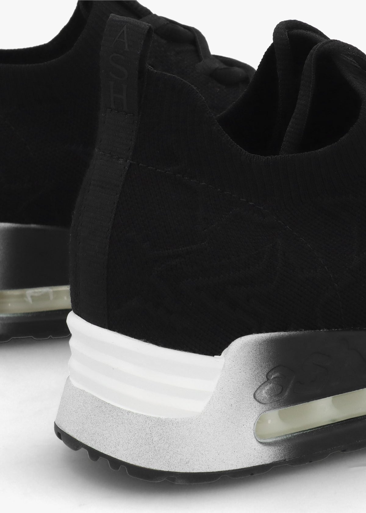 Lucky Star Black Knitted Trainers