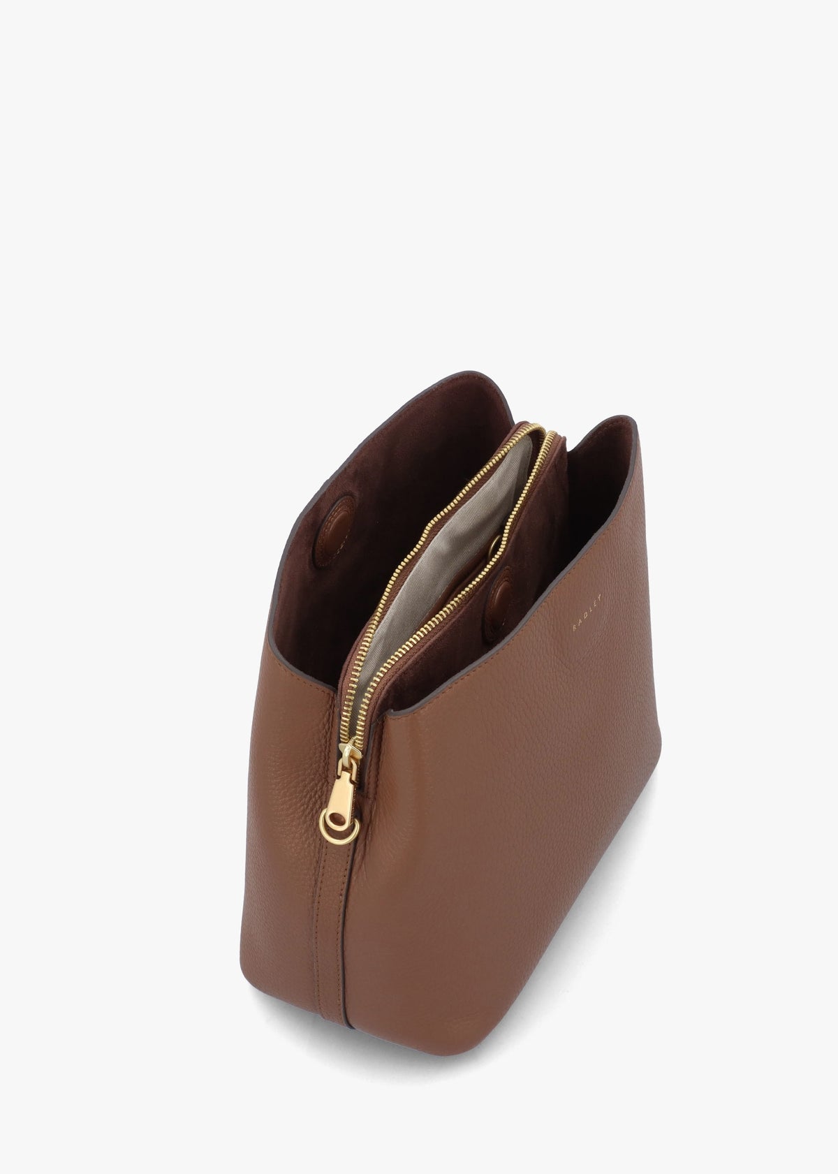 Dukes Place Medium Compartment Saddle Grained Leather Cross-Body Bag