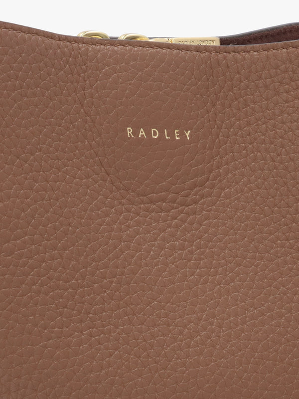 Dukes Place Medium Compartment Saddle Grained Leather Cross-Body Bag