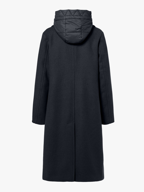 Cameron Off Black Wool Mix Longline Blazer Coat