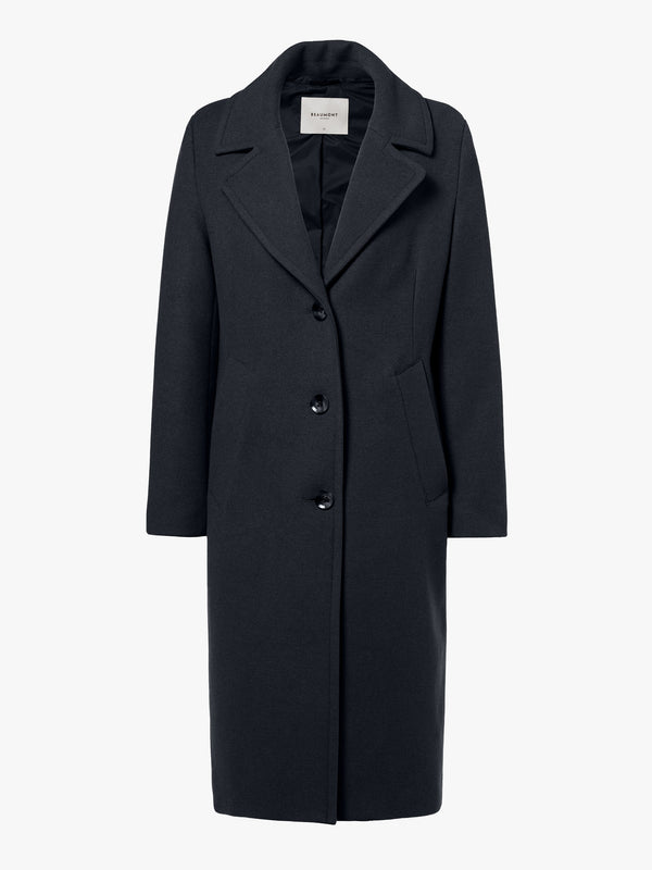 Cameron Off Black Wool Mix Longline Blazer Coat