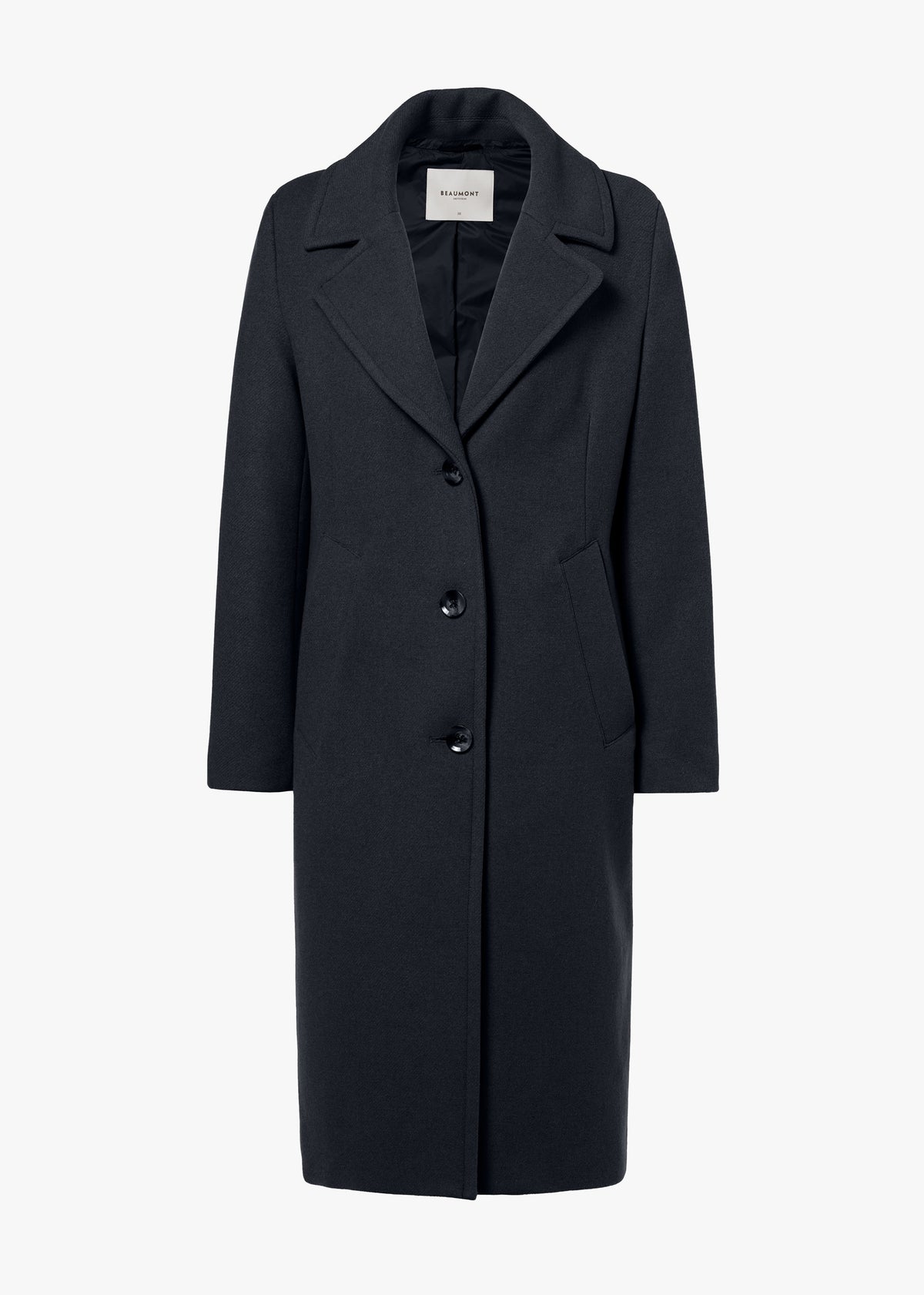 Cameron Off Black Wool Mix Longline Blazer Coat